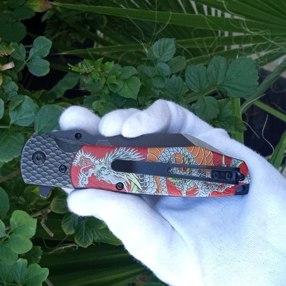 Collectible Chinese Dragon Red  Knife New - Picture 2 of 15